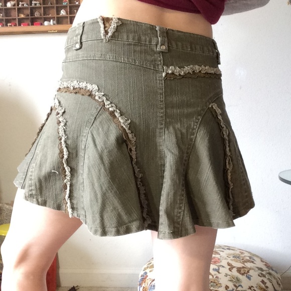 SOLD bacca bocca Army Green Rough edge lace Mini - Picture 3 of 8